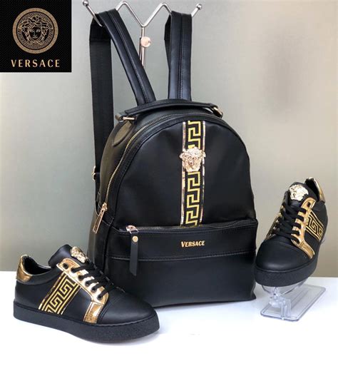 versace iconic summer backpack|Versace backpack gift set.